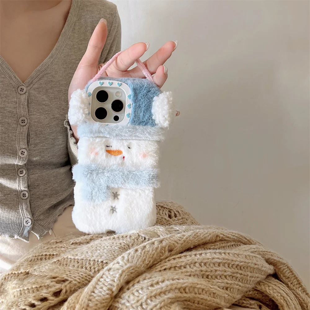 Plush Snowman iPhone Case - Ice Cream Cake