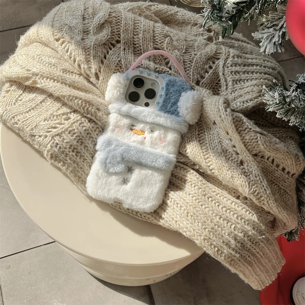 Plush Snowman iPhone Case - Ice Cream Cake