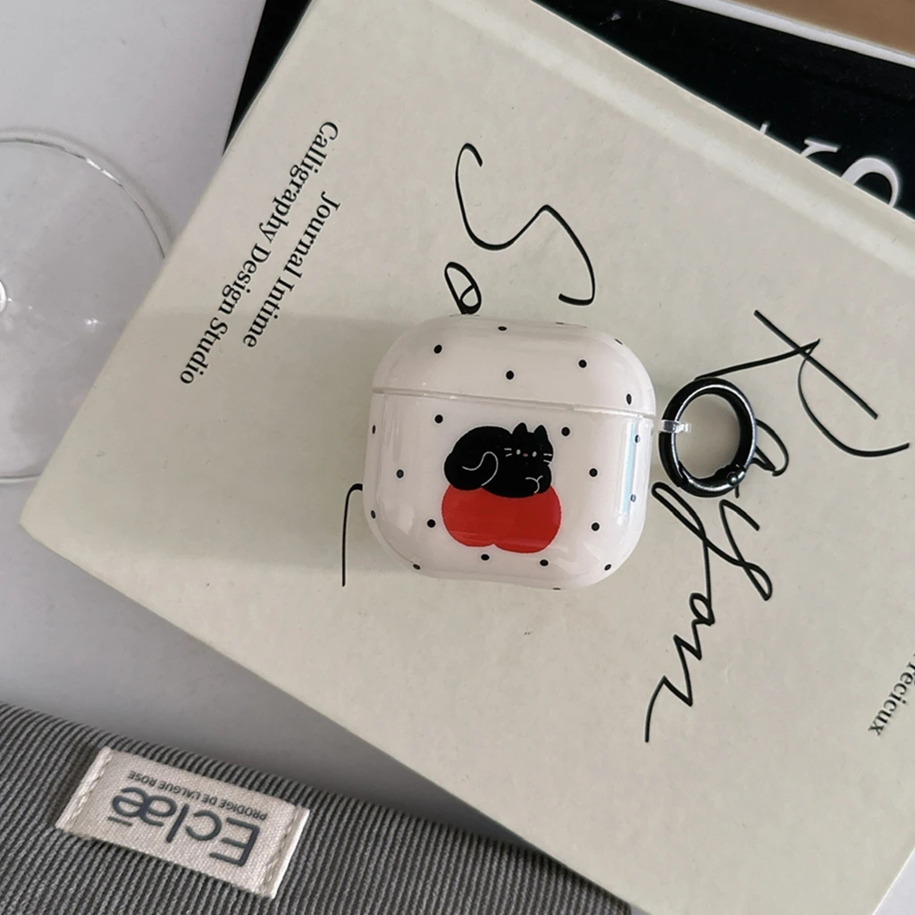 Apple Cat AirPods Charger Case Cover with Cat Charm