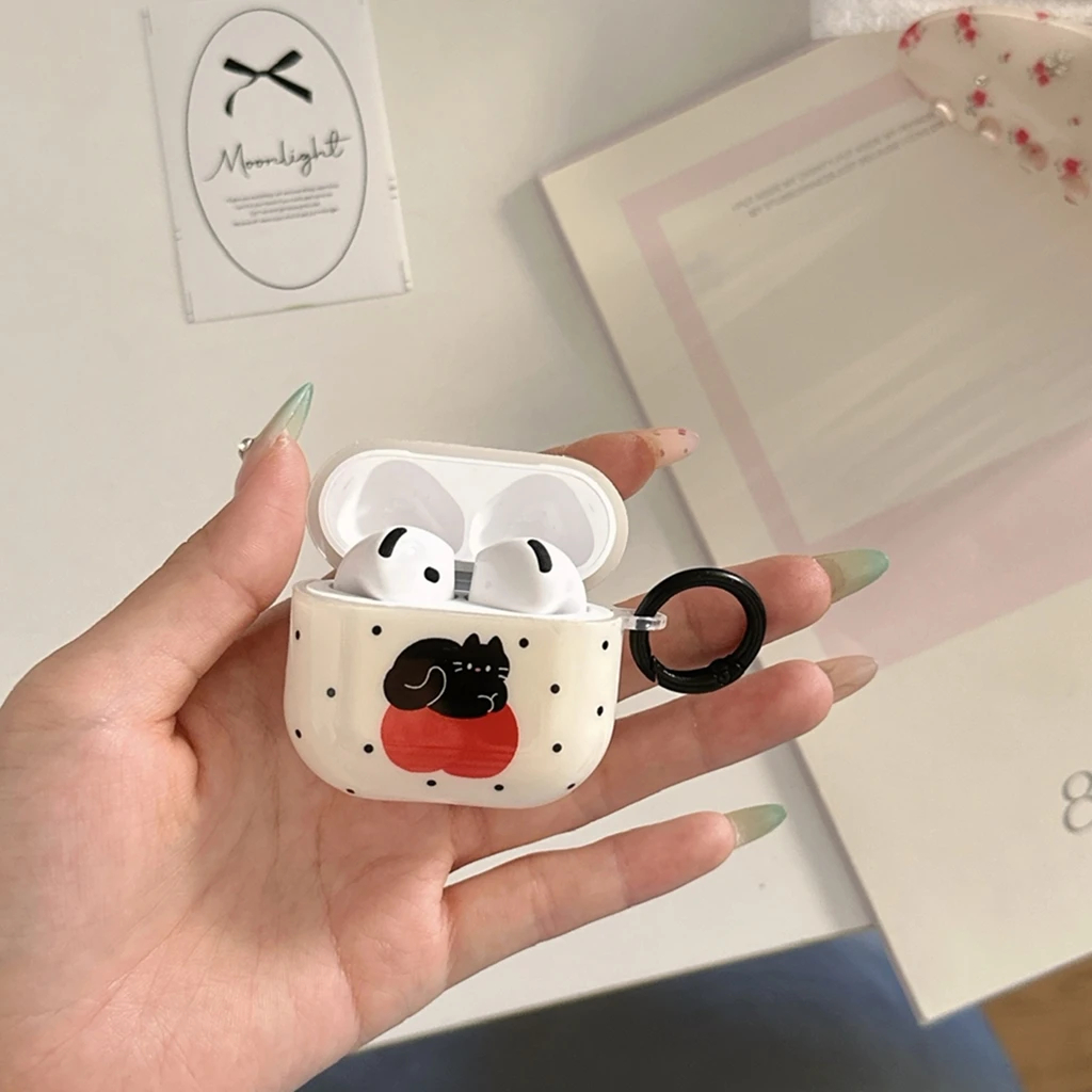 Apple Cat AirPods Charger Case Cover with Cat Charm