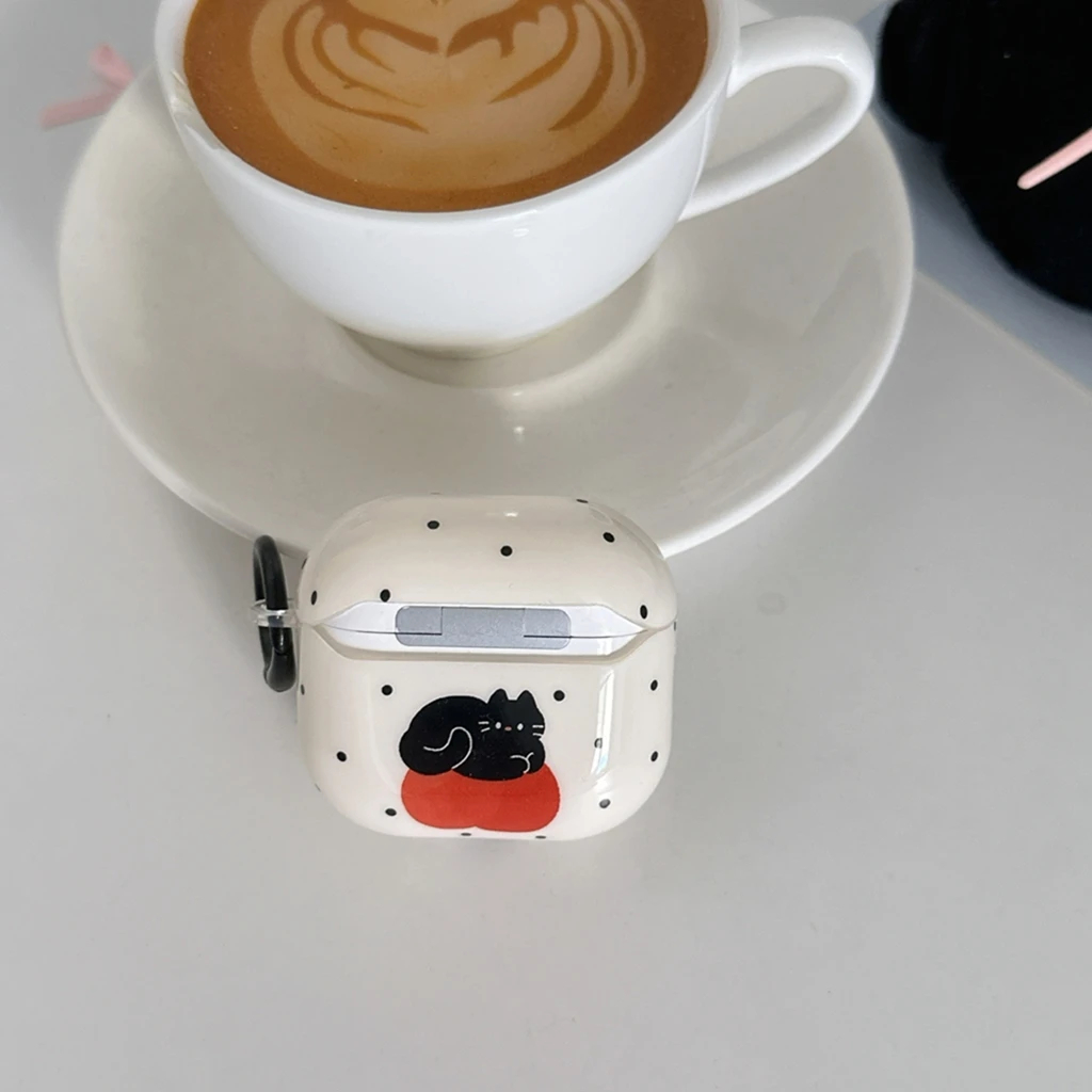 Apple Cat AirPods Charger Case Cover with Cat Charm