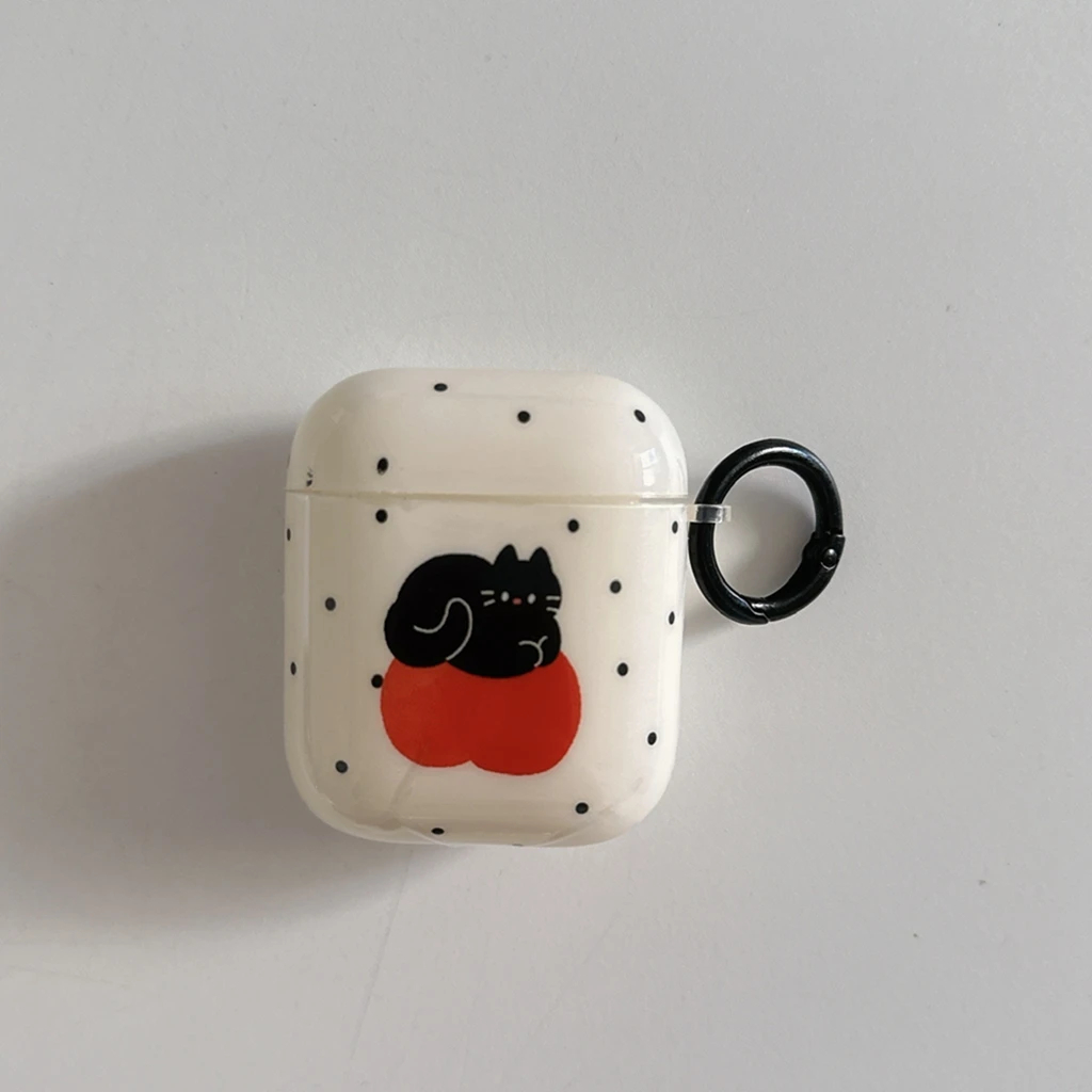 Apple Cat AirPods Charger Case Cover with Cat Charm