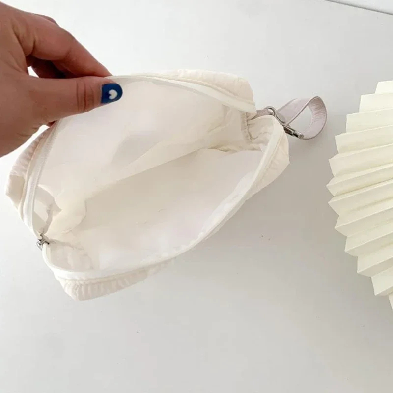 Quilted Teddy Bear Face Zipper Pouch