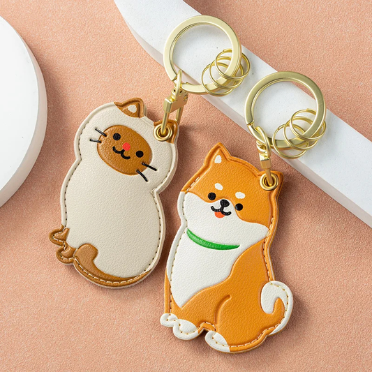 Cats and Dogs Keychain with AirTag Pouch (4 Designs)