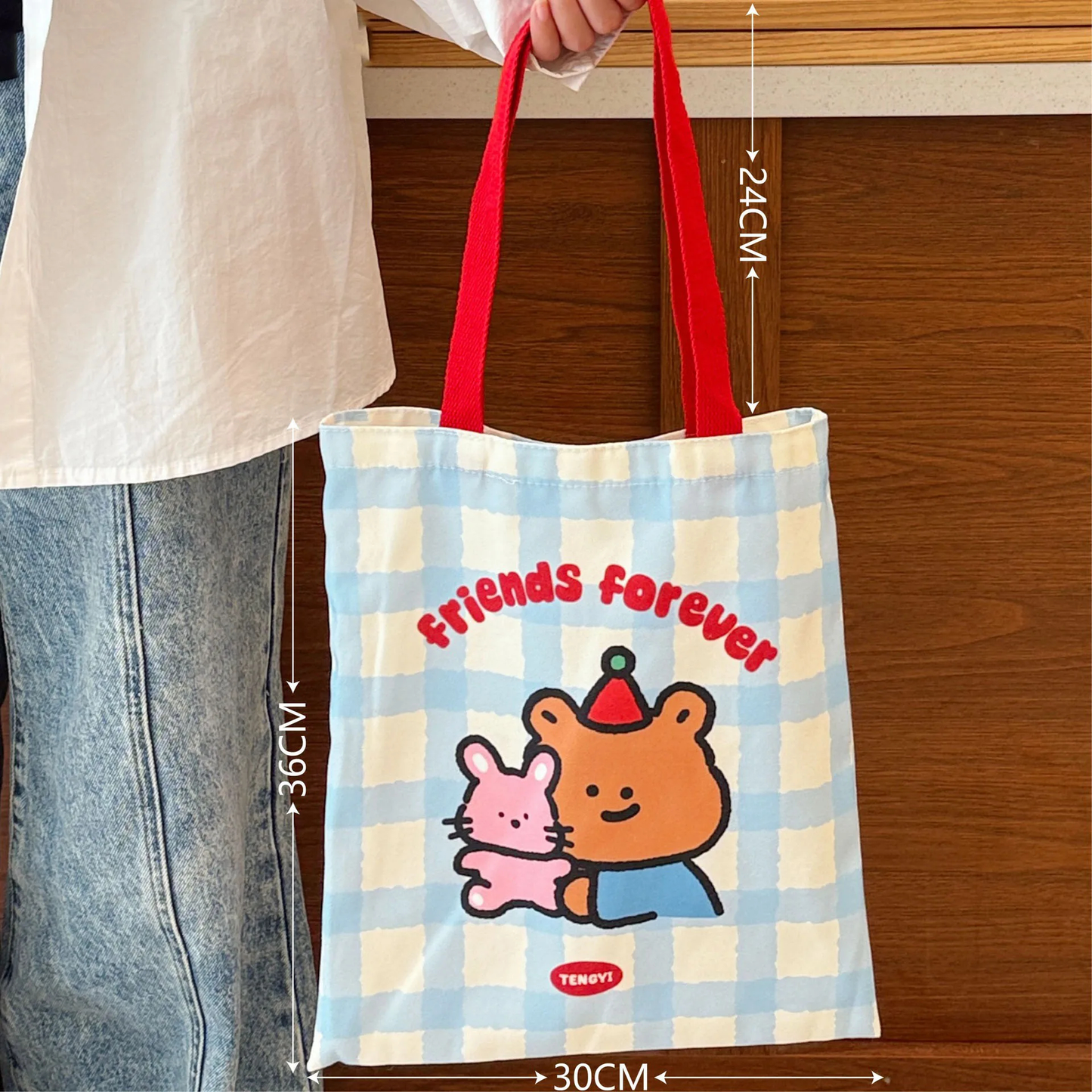 Cute Character Tote Bag (4 Designs)