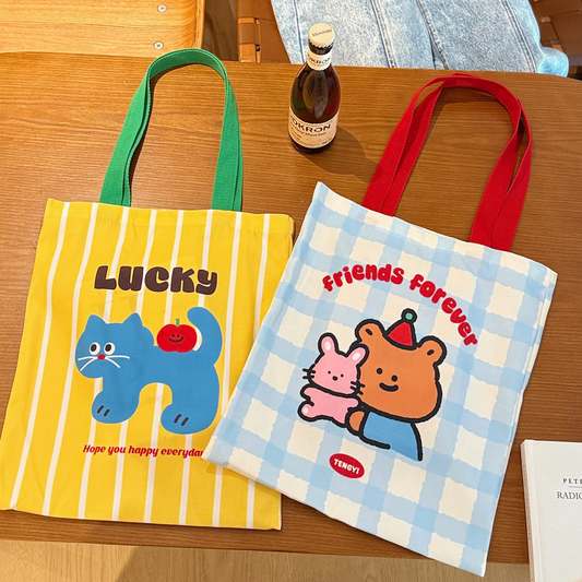 Cute Character Tote Bag (4 Designs)