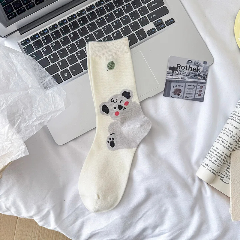 Happy Animal Crew Socks (4 Designs)