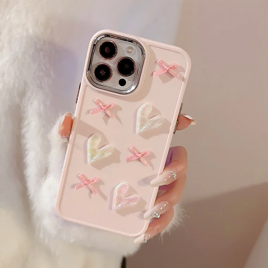 Pink Bows and Hearts iPhone Case