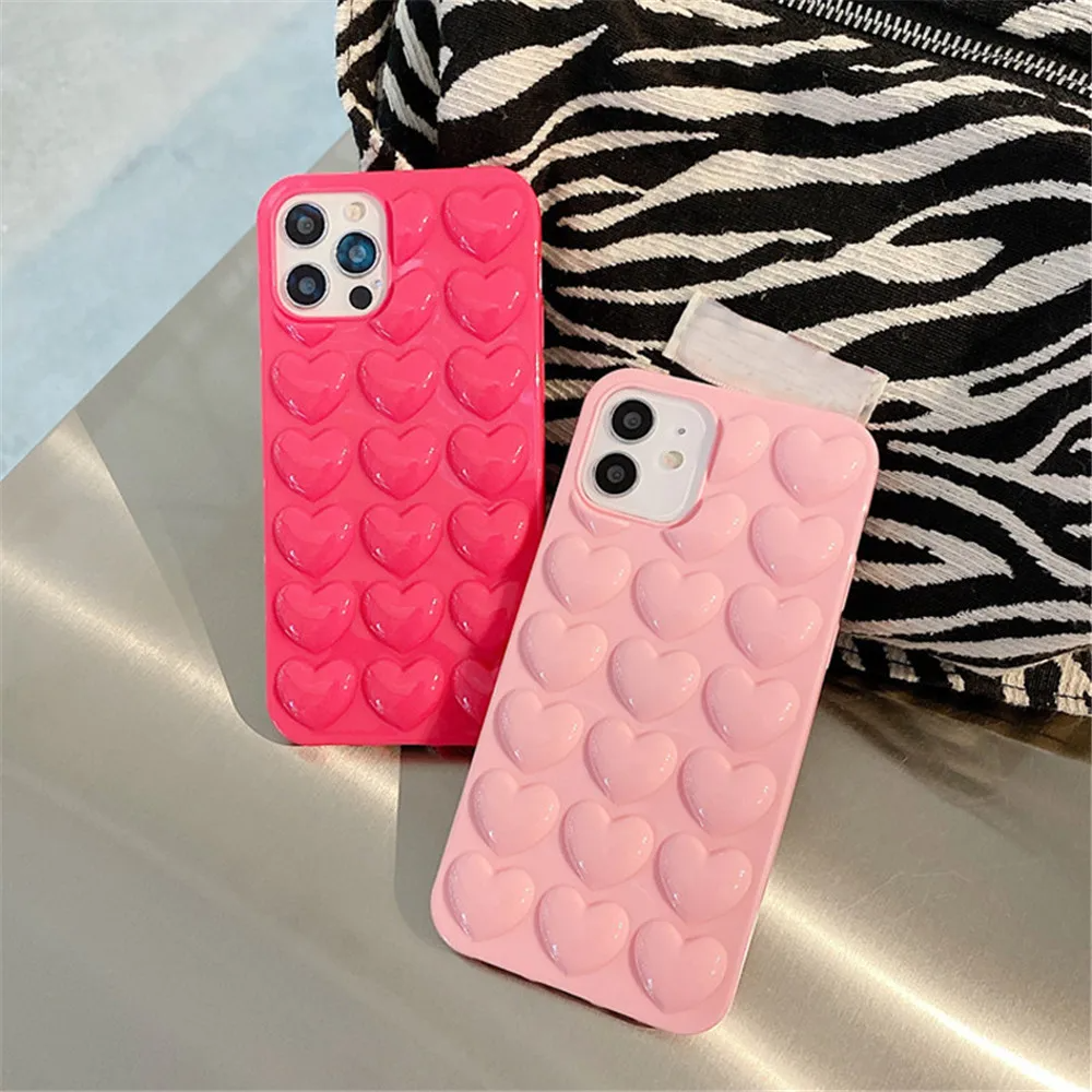 Bubble Hearts iPhone Case (5 Colours)