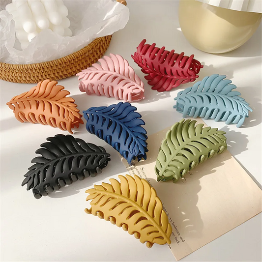 Leaf Hair Claw Clips (8 Colours)
