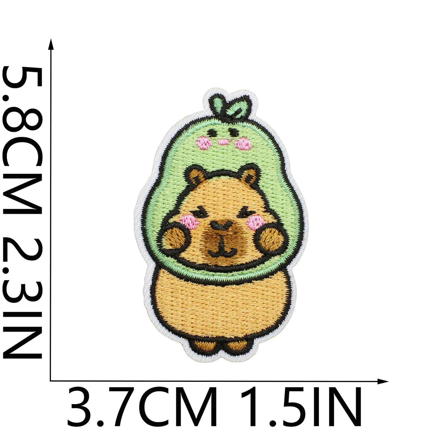 Capybara Embroidered Iron-On Patch