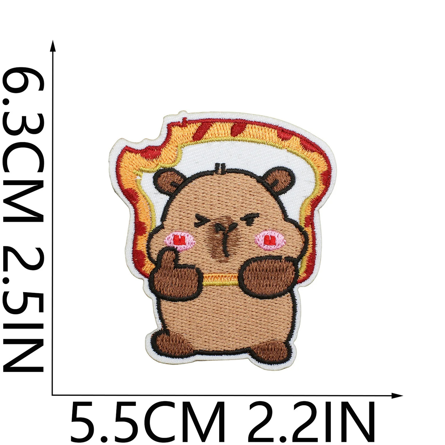 Capybara Embroidered Iron-On Patch