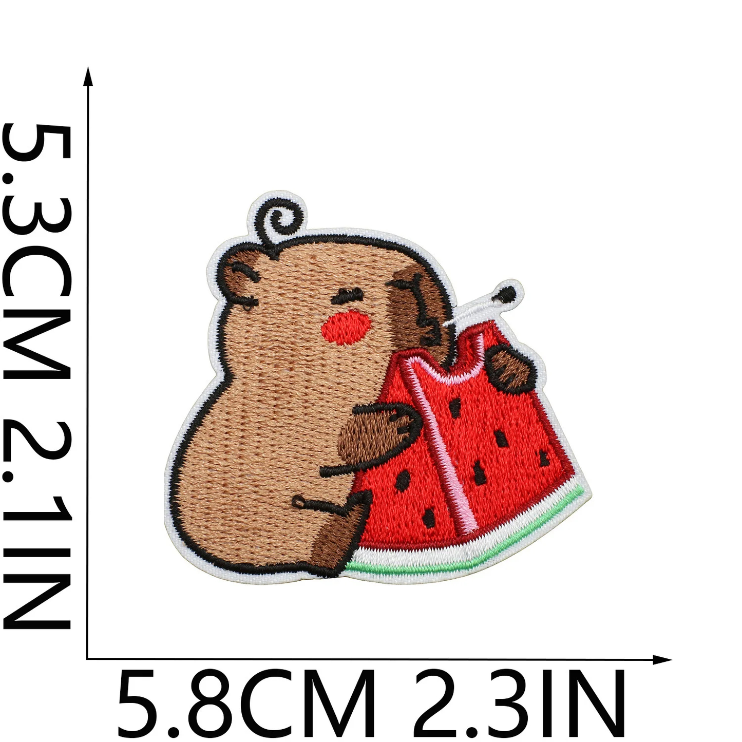 Capybara Embroidered Iron-On Patch
