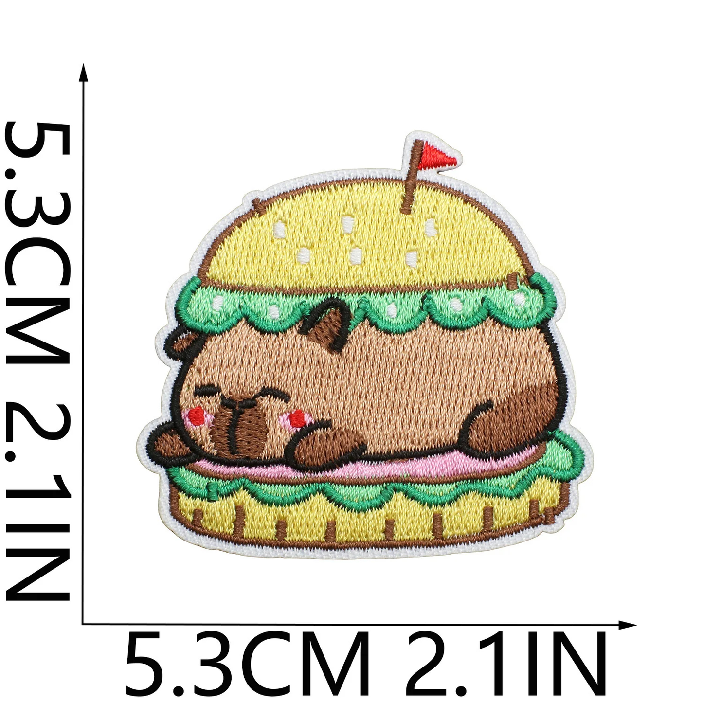 Capybara Embroidered Iron-On Patch