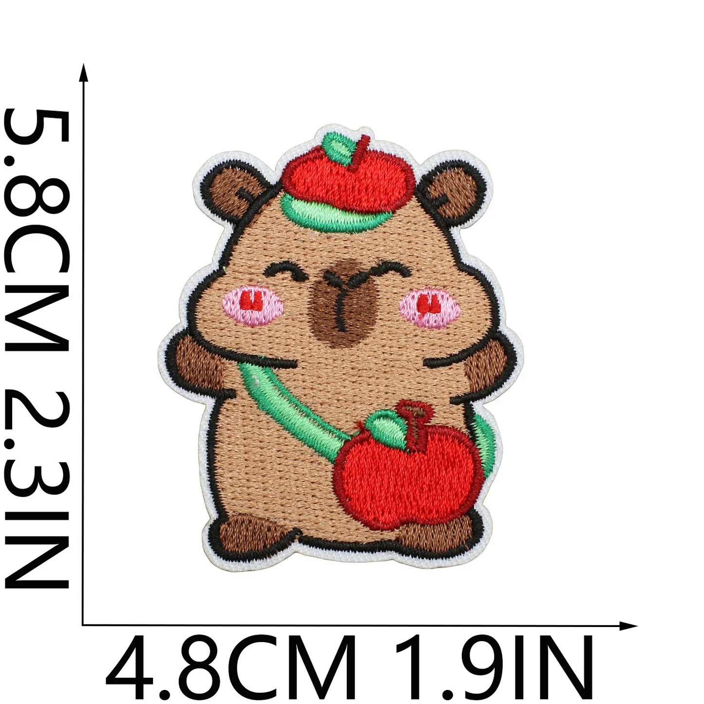 Capybara Embroidered Iron-On Patch