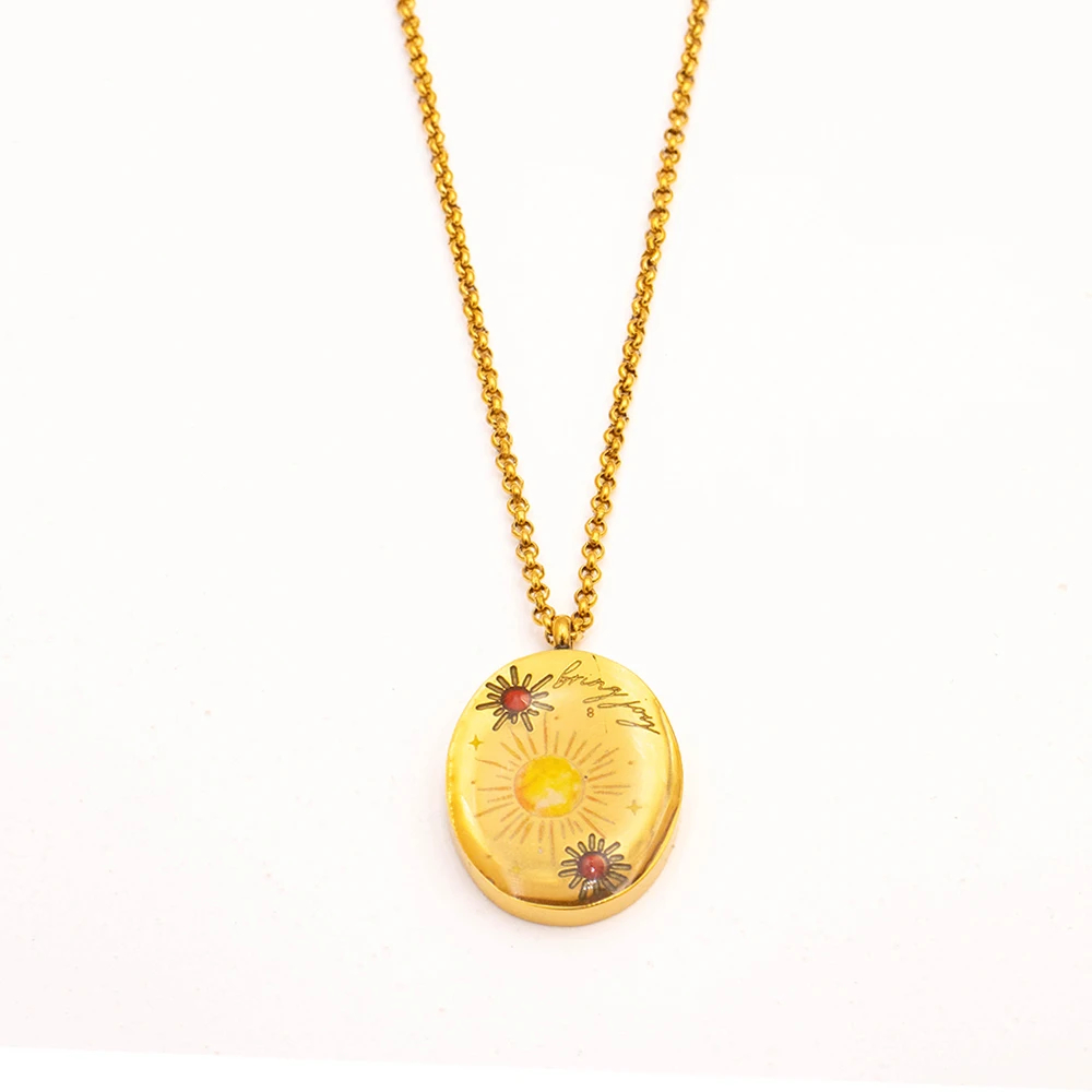 Whimsical Print Charm Necklace (7 Designs) - Ice Cream Cake