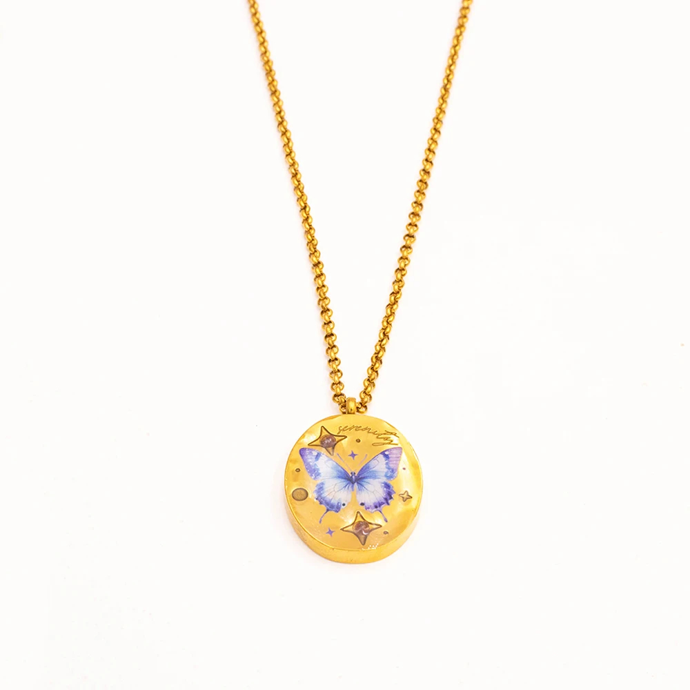 Whimsical Print Charm Necklace (7 Designs) - Ice Cream Cake