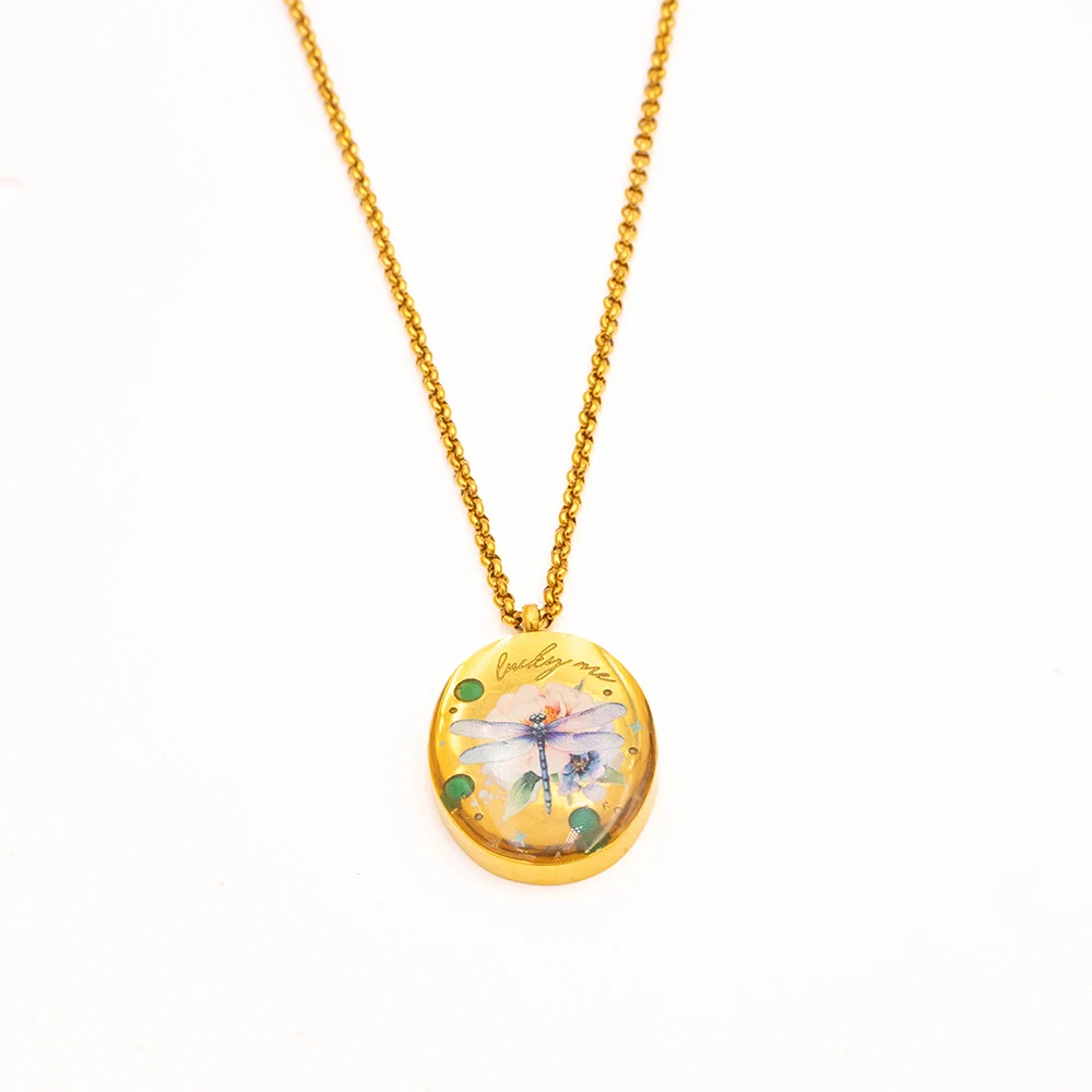Whimsical Print Charm Necklace (7 Designs) - Ice Cream Cake
