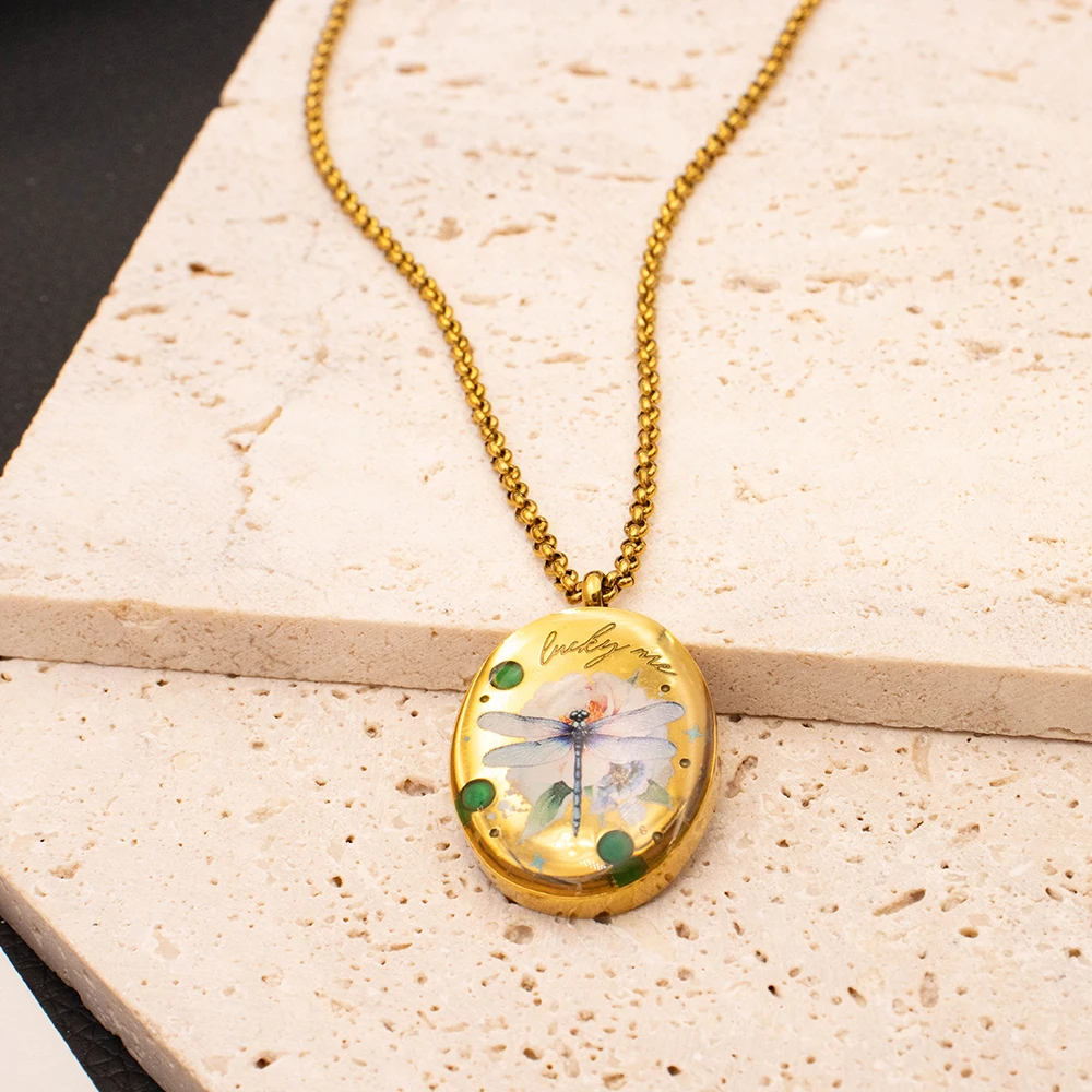 Whimsical Print Charm Necklace (7 Designs) - Ice Cream Cake