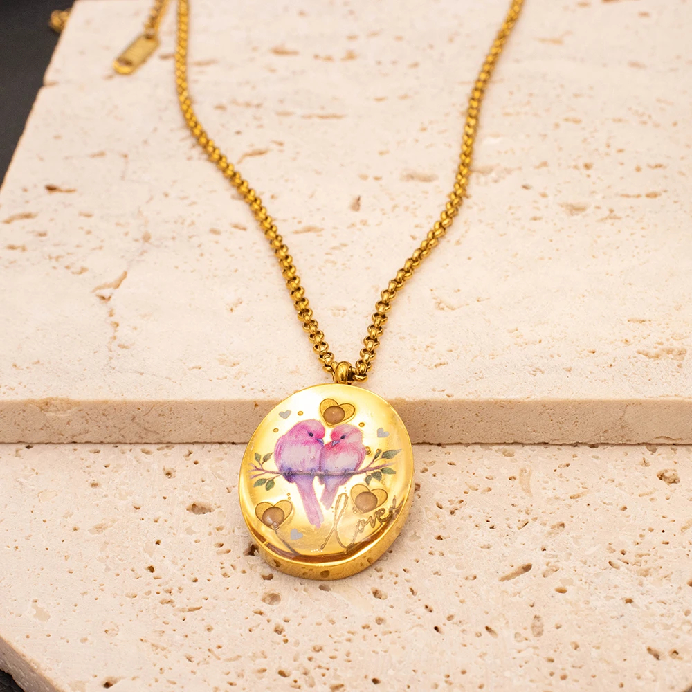 Whimsical Print Charm Necklace (7 Designs) - Ice Cream Cake