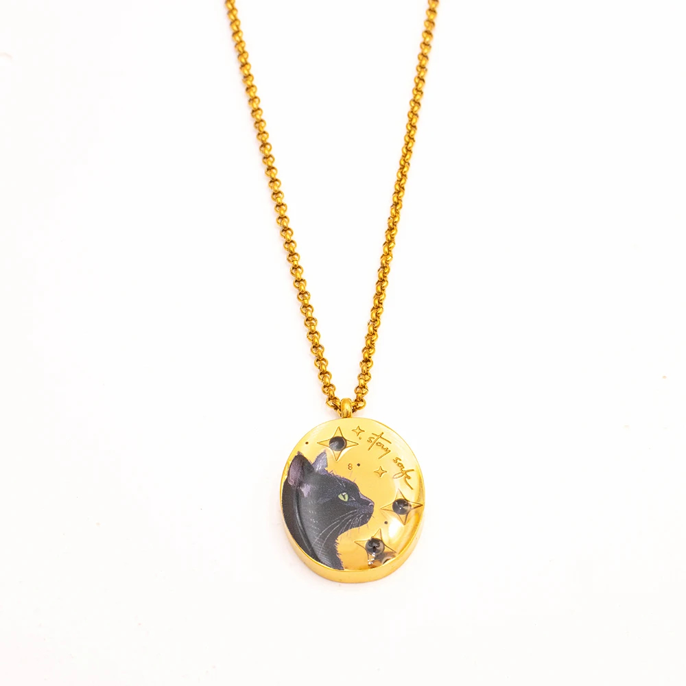 Whimsical Print Charm Necklace (7 Designs) - Ice Cream Cake