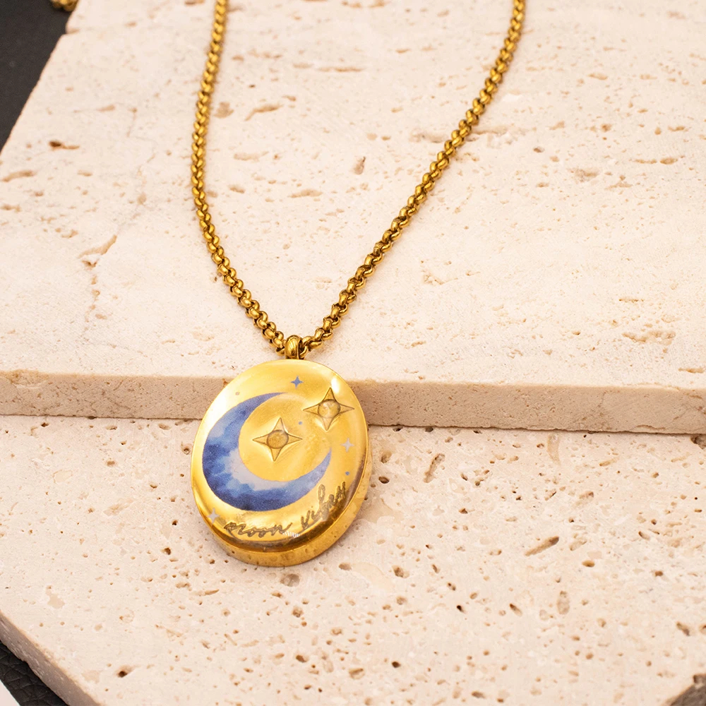 Whimsical Print Charm Necklace (7 Designs) - Ice Cream Cake