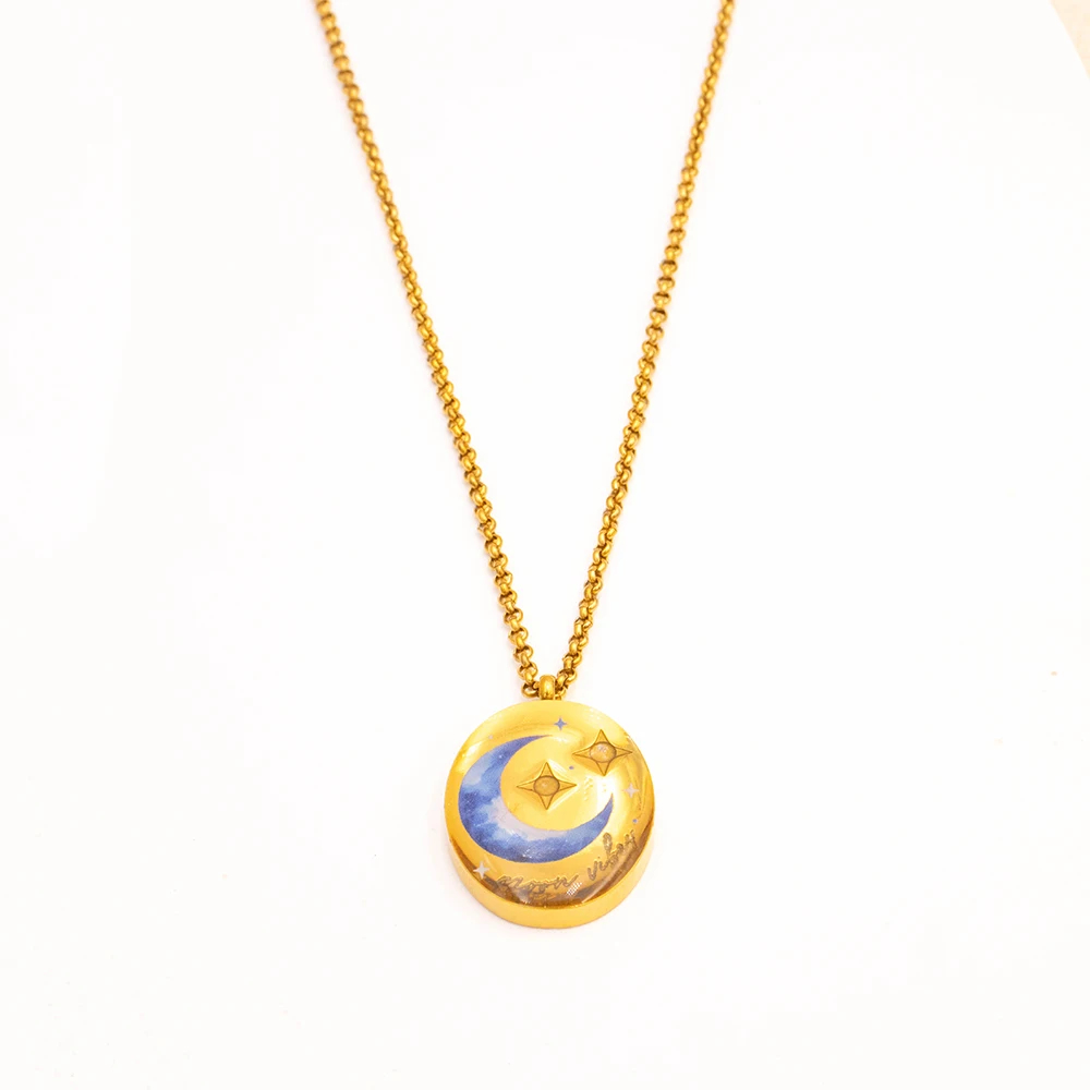Whimsical Print Charm Necklace (7 Designs) - Ice Cream Cake