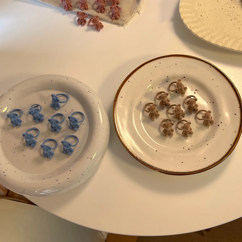 Flocked Teddy Bear Ring