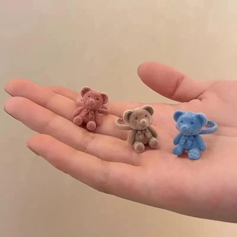 Flocked Teddy Bear Ring