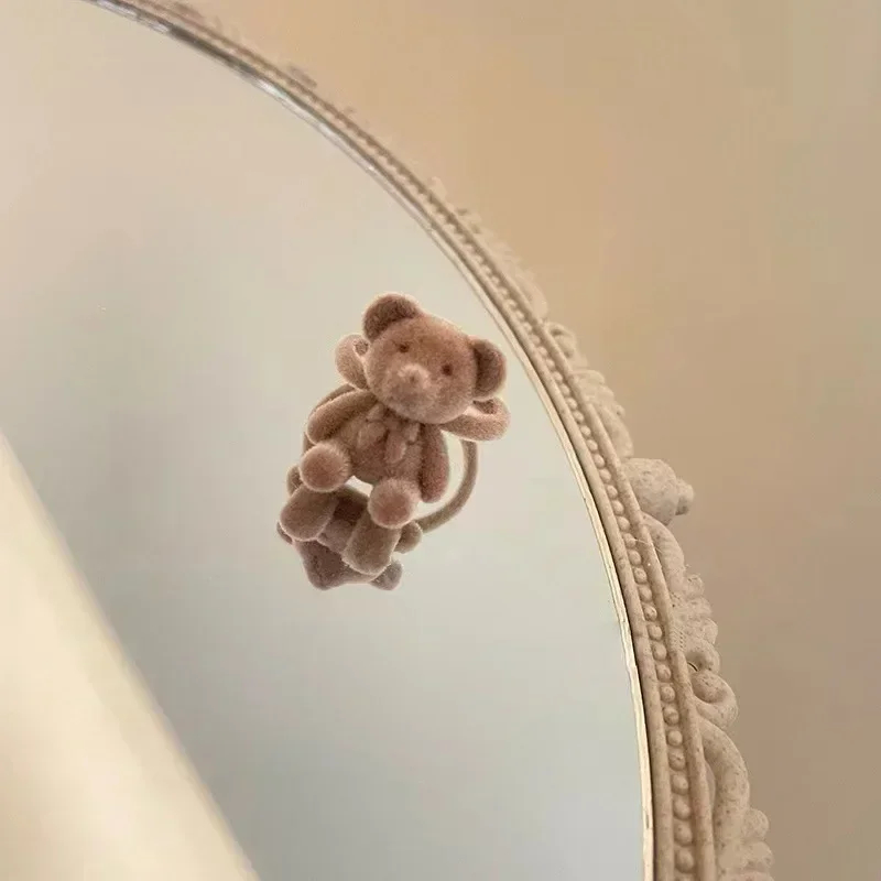 Flocked Teddy Bear Ring