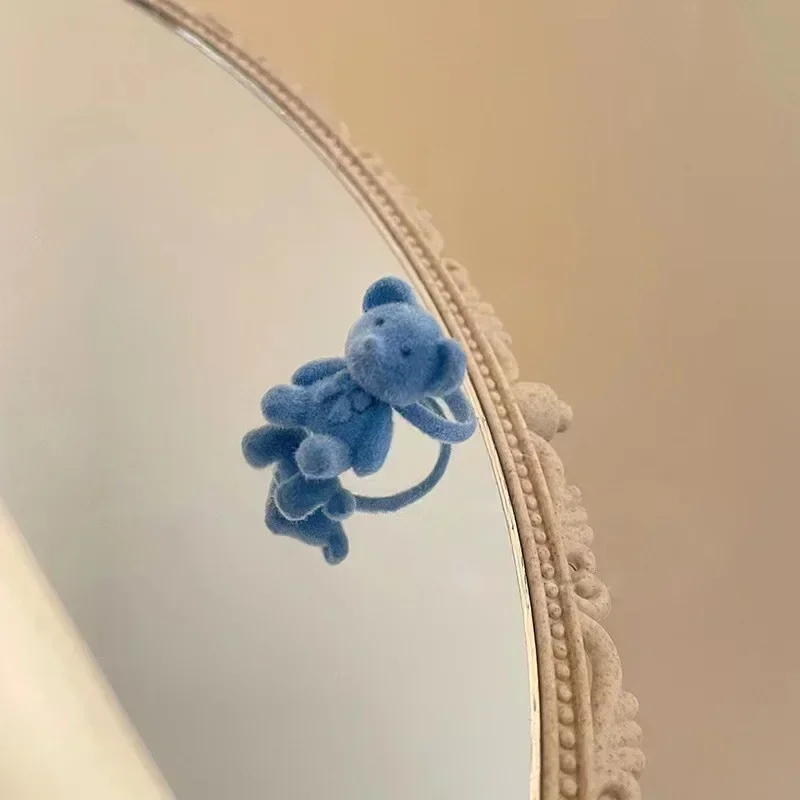 Flocked Teddy Bear Ring