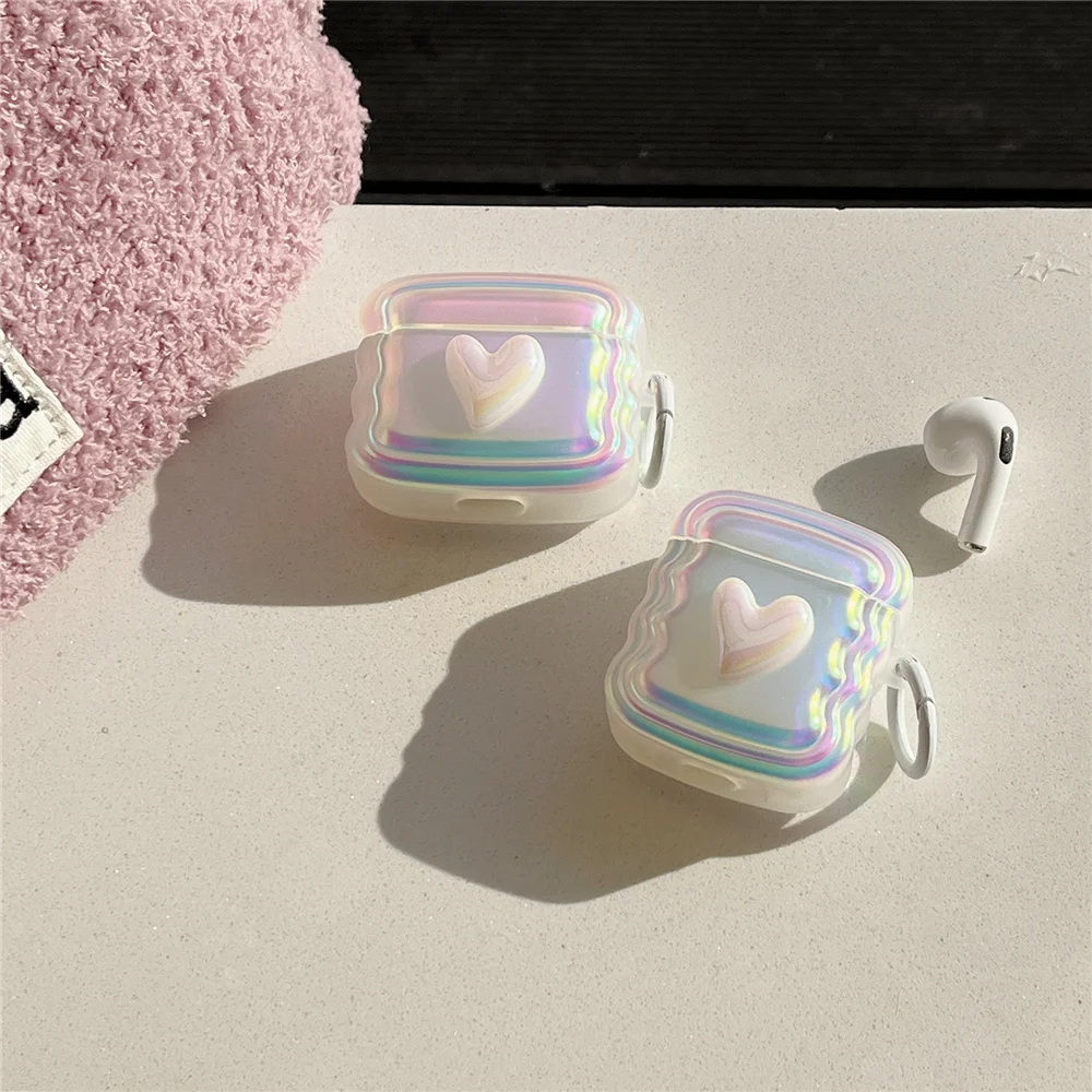 Iridescent Heart AirPods Case Cover