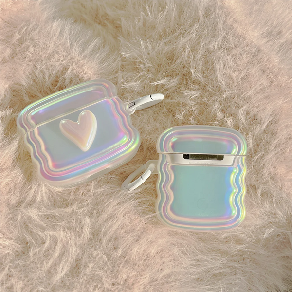 Iridescent Heart AirPods Case Cover