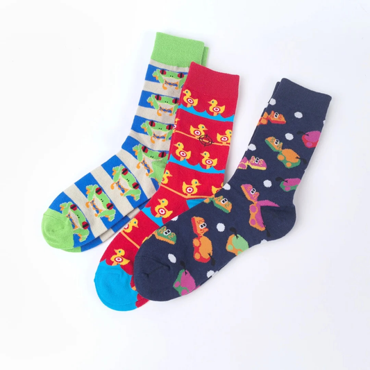 Funfair Animal Crew Socks (3 Designs) - Ice Cream Cake