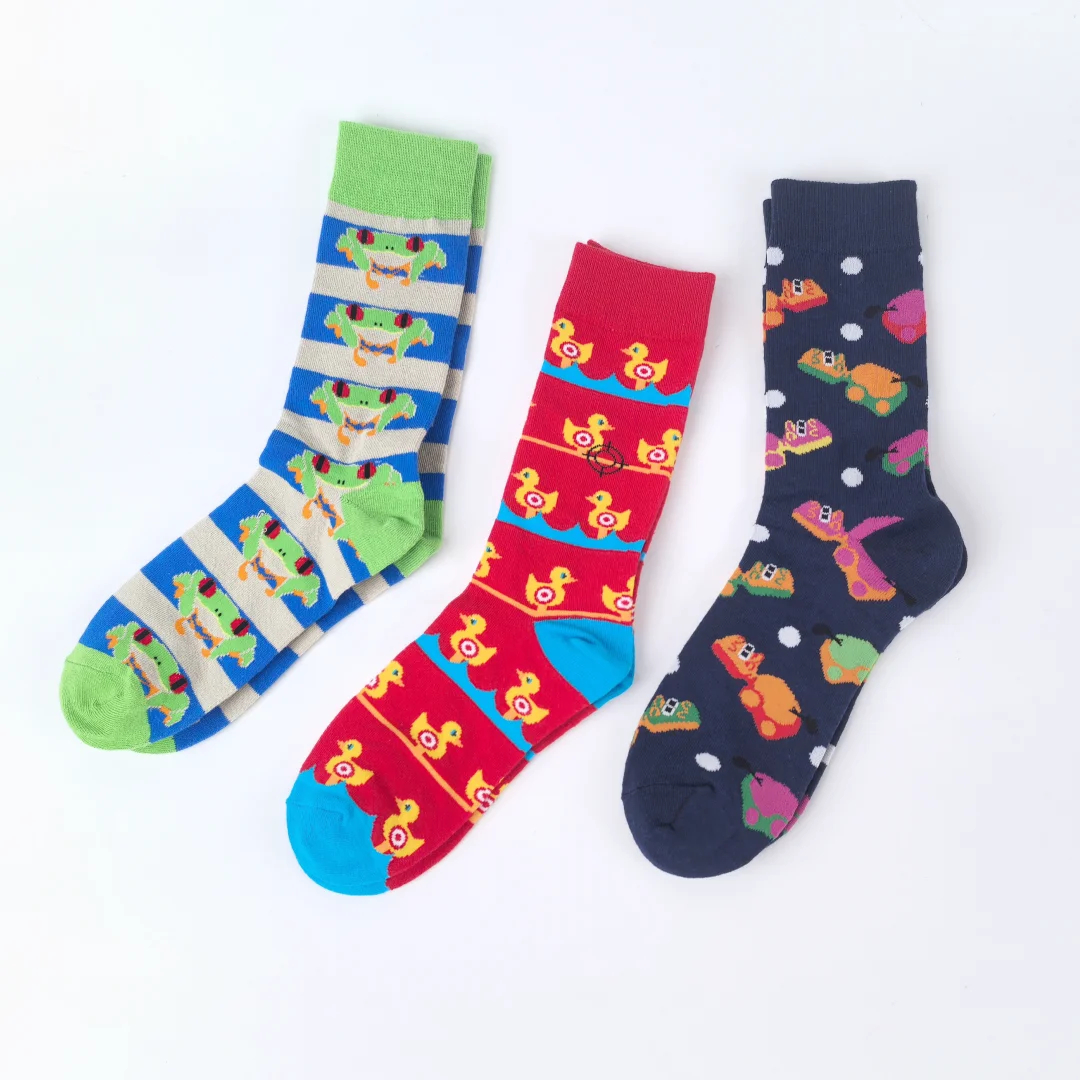 Funfair Animal Crew Socks (3 Designs) - Ice Cream Cake