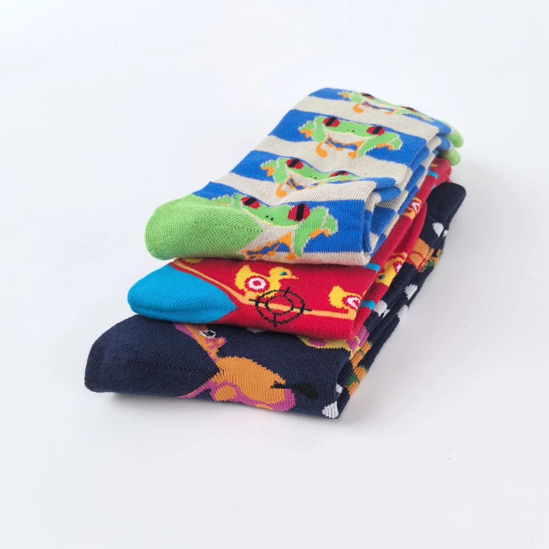 Funfair Animal Crew Socks (3 Designs) - Ice Cream Cake