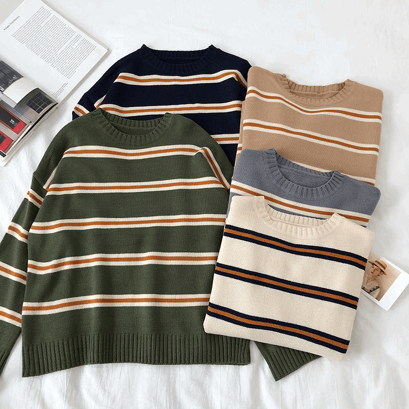 90s Stripe Knit Jumper (5 colours)