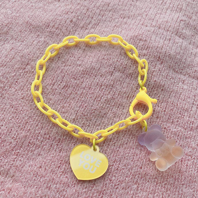 Pastel Chain Link Gummy Bear Bracelets (5 Colours)