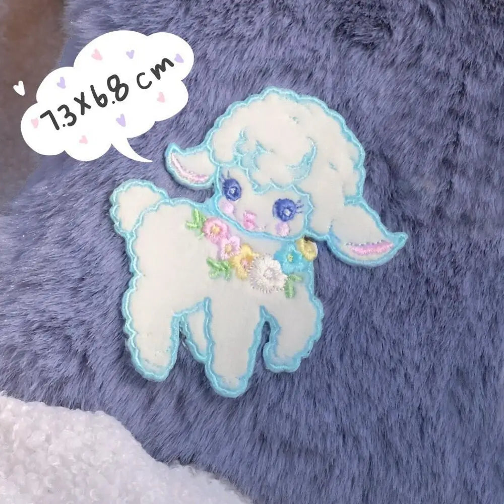 Retro Fluffy Lamb Embroidered Patch