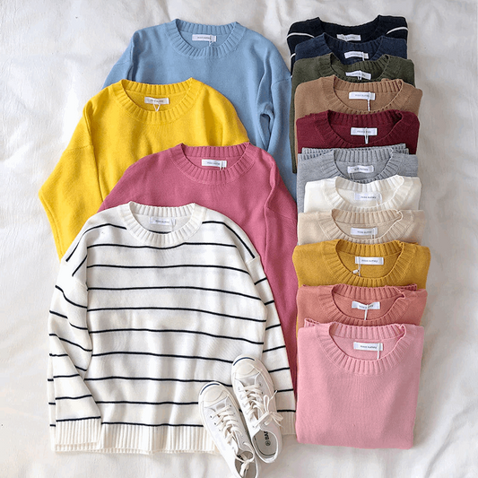 Basic Multicolour Knit Jumper (15 colours)