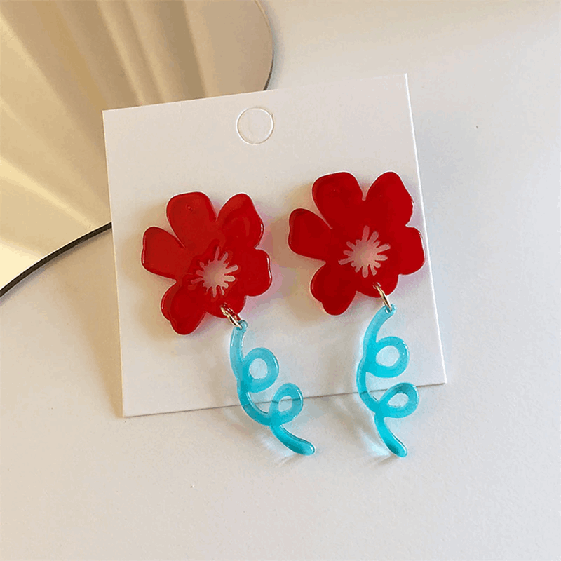 Acrylic Flower Earrings (4 Designs)