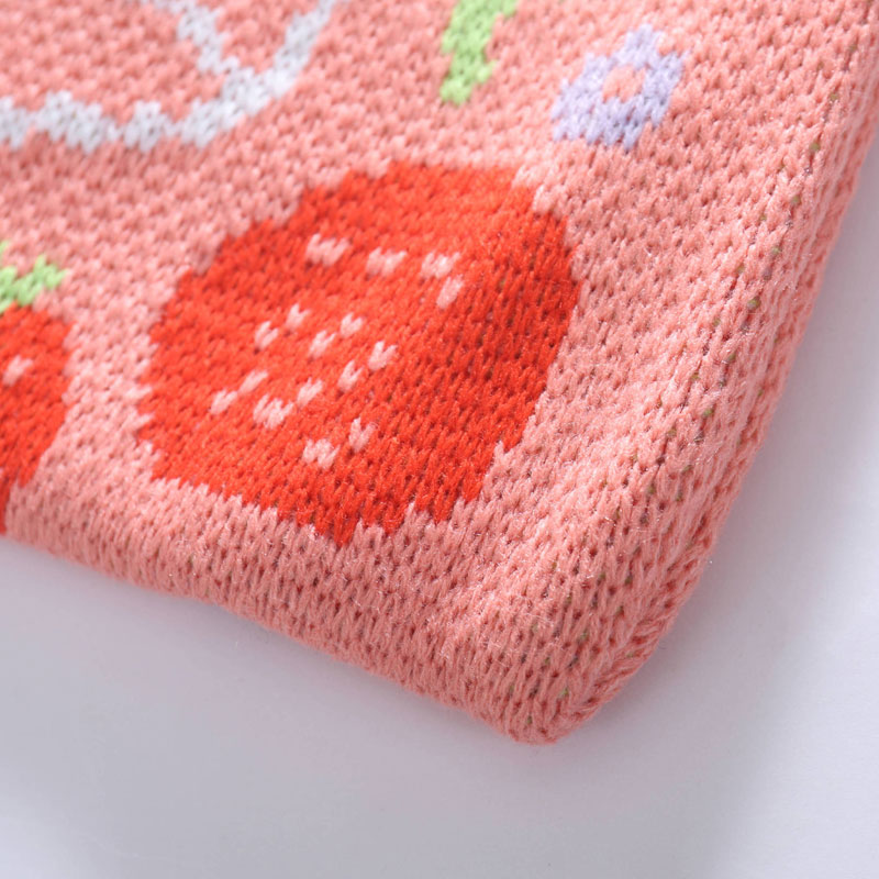 Pink Strawberry Milk Knitted Tote