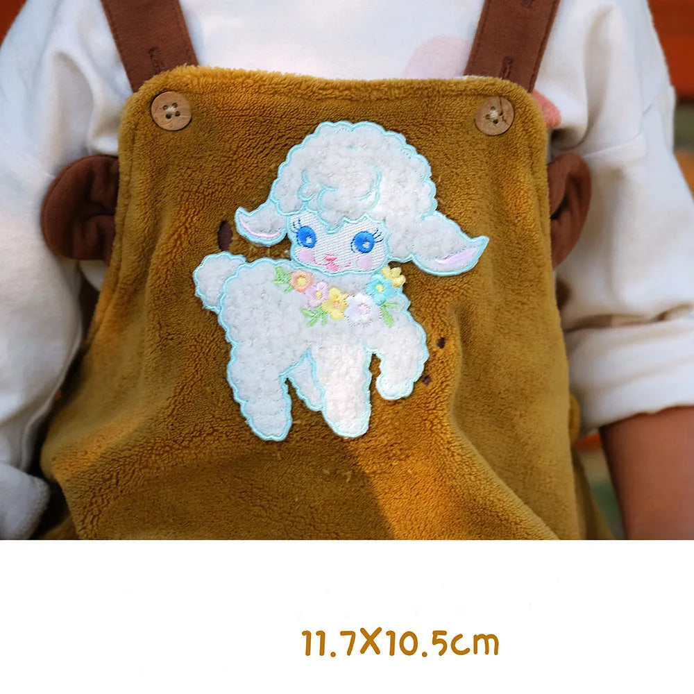 Retro Fluffy Lamb Embroidered Patch