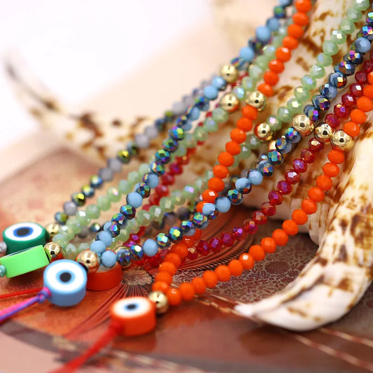 Colourful Beaded Wrist Strap