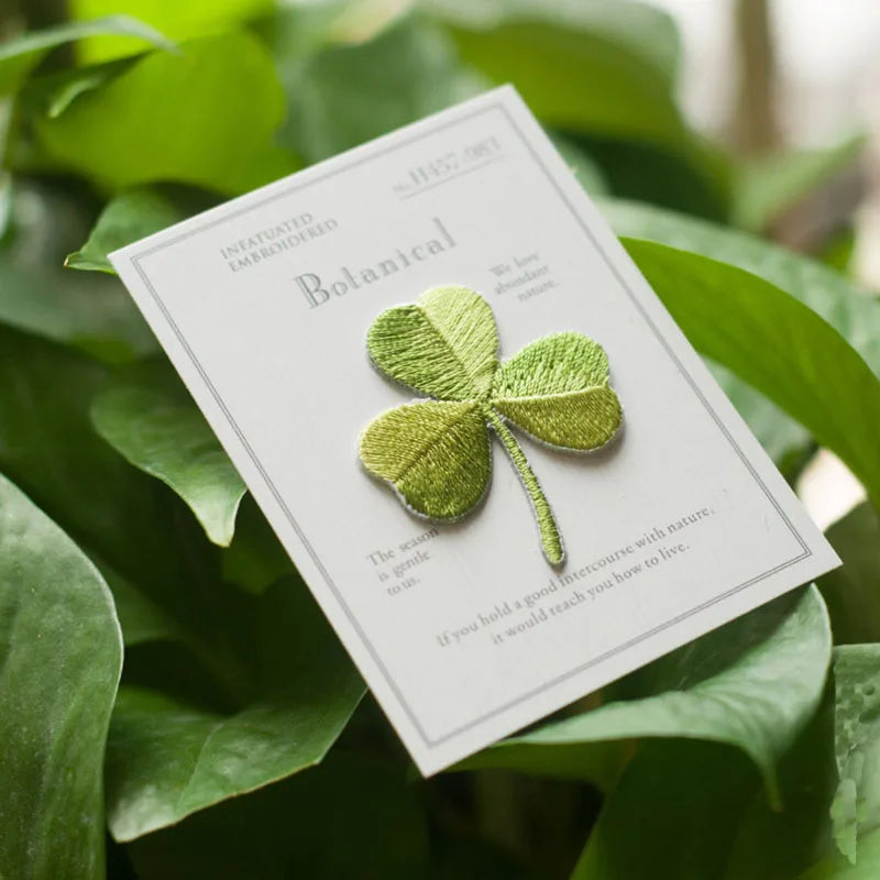 Embroidered Four Leaf Clover Patch