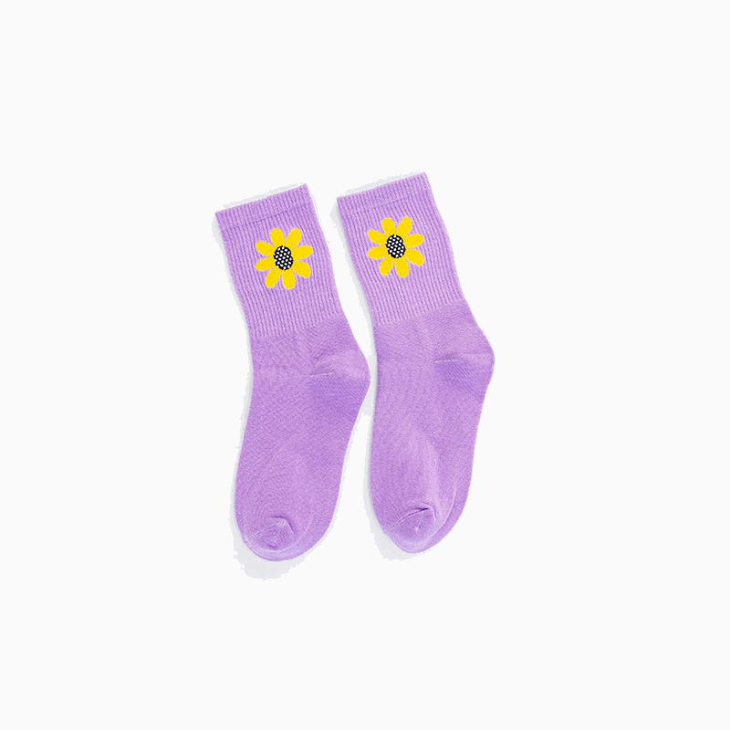 60s Sunflower Ankle Socks (5 Colours)