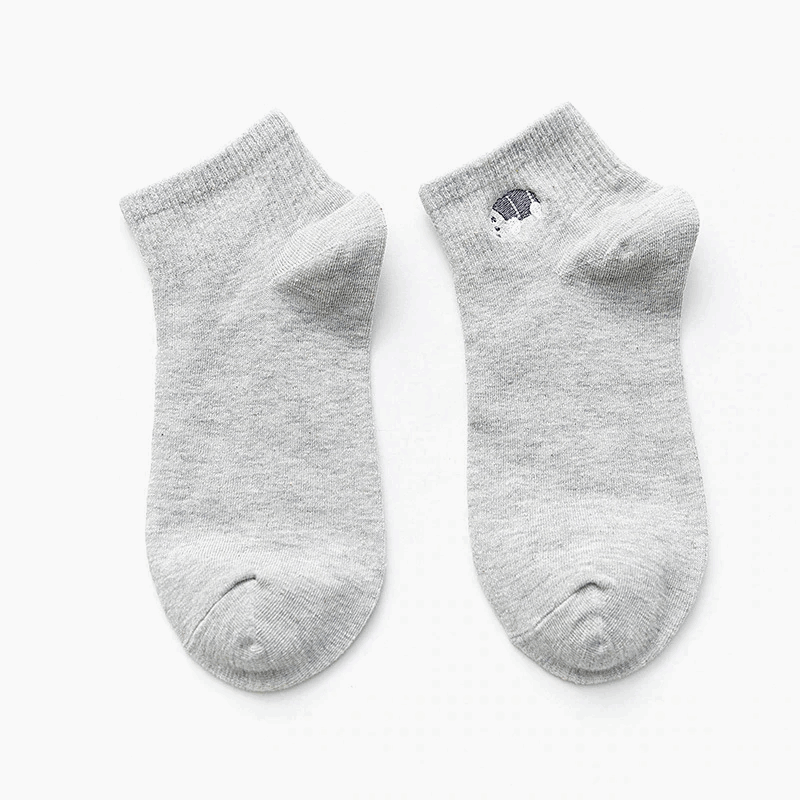 Animal Embroidery Ankle Socks (10 Designs)