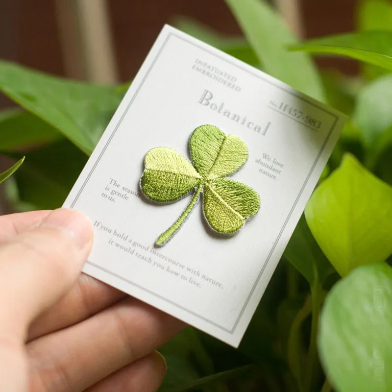 Embroidered Four Leaf Clover Patch