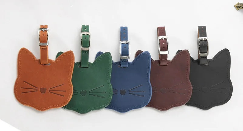 Cat Face Luggage Tag (5 Colours) - Ice Cream Cake