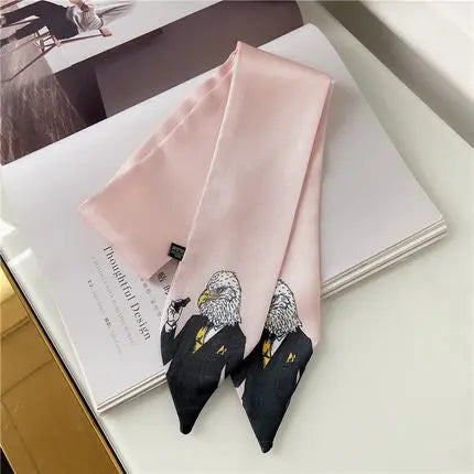 New Style Decoration Women's Printed Animal style Scarf Business Small Neckerchief Silk Scarves skinny scarf - Ice Cream Cake